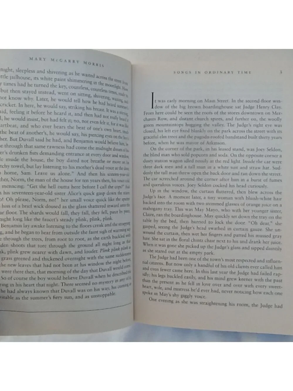 D- Songs In Ordinary Time  By Mary McGarry Morris